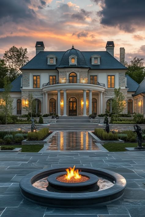 40 Stunning Barn Style Houses French Style Barndominium, Victorian Hotel Exterior, Colonial Mansion Exterior, Chateau Style Homes, Modern Mansion Exterior, French Country Mansion, Castle House Modern, Farm Mansion, Glass Cabins