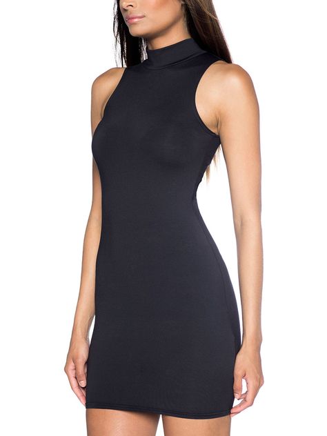 Matte High Neck Dress (AU $65AUD / US $52USD) by Black Milk Clothing Moc Neck Dress, High Neck Sleeveless Dress, High Neck Shirts, Bm Dresses, Mock Neck Dress, High Neck Sleeveless, Black Milk Clothing, Black Sleeveless Dress, Black Milk