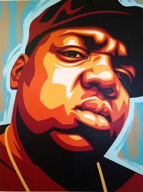 Biggie Smalls Painting, Rappers Painting, Rappers Painting Ideas, Biggie Painting, Rapper Album Covers Paintings, Rapper Paintings Canvases, Biggie Smalls Art, Tupac Art, Wpap Art