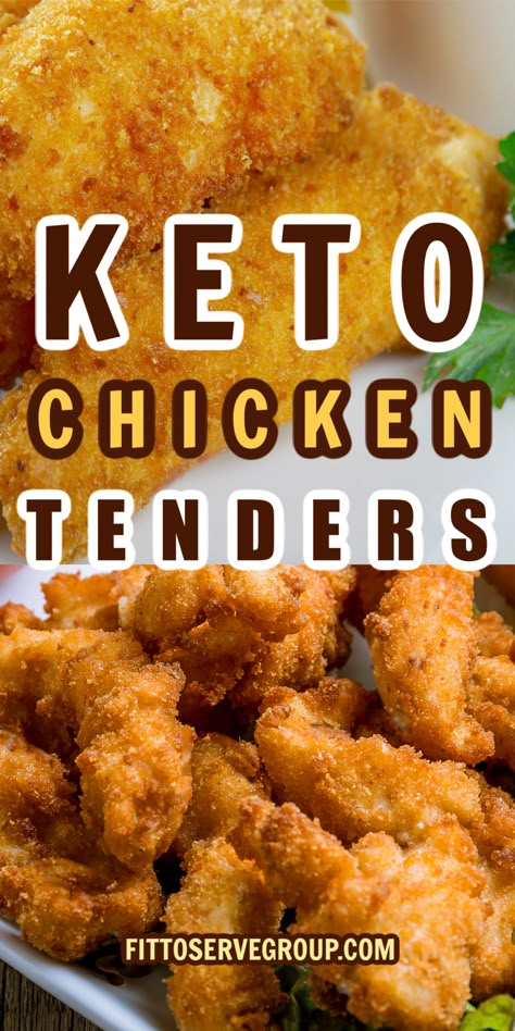 Keto Fried Chicken Tenders, Keto Chicken Tenders, Keto Fried Chicken, Eating Keto, Fried Chicken Tenders, Boiled Egg Diet Plan, Chicken Tender Recipes, Chicken Strips, Low Carb Diet Recipes