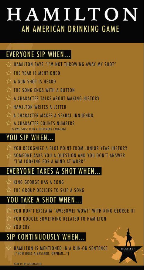 The Hamilton Musical Drinking Game Hamilton Snacks, Hamilton Workout, Party Games For Teenagers, Games For Teenagers, Hamilton Wallpaper, Alcohol Poisoning, Hamilton Lin Manuel Miranda, Hamilton Lin Manuel, Hamilton Broadway