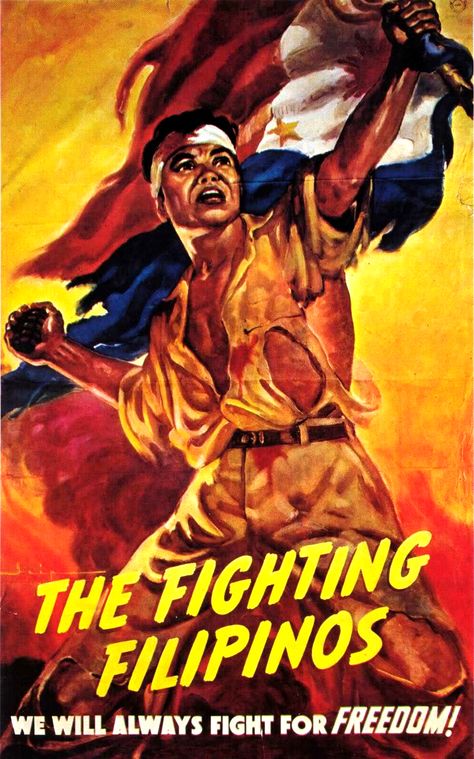 The free world, assailed on all sides by tyranny, rallied the wrath of the righteous. Evil would be stopped, though the cost would be high. #HilltopHistory Us Military, Vintage Poster, Decor Wall Art, Art Art, Prints For Sale, Decor Wall, Philippines, Flag, For Sale