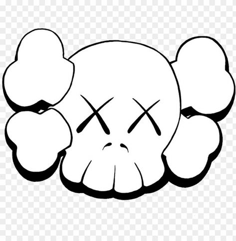 Kaws Outline, Kaws Tattoo, Skull Hand Tattoo, Kaws Wallpaper, Skull Png, Image Swag, Tattoo Stencil Outline, Graffiti Style Art, Graffiti Cartoons