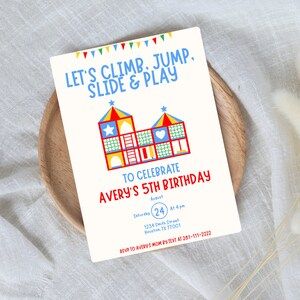 EDITABLE Playground Birthday Party Invitation Jungle Gym Party Indoor Climb Jump Slide Soft Play Bounce & Jump Party Instant Download Jump 4 Joy Birthday Party, Jump Around Birthday Party, Jump Place Birthday, Jumping Birthday Party Invitations, Jump Party Invitations, Jump Party, Jungle Gym, Soft Play, Party Guests