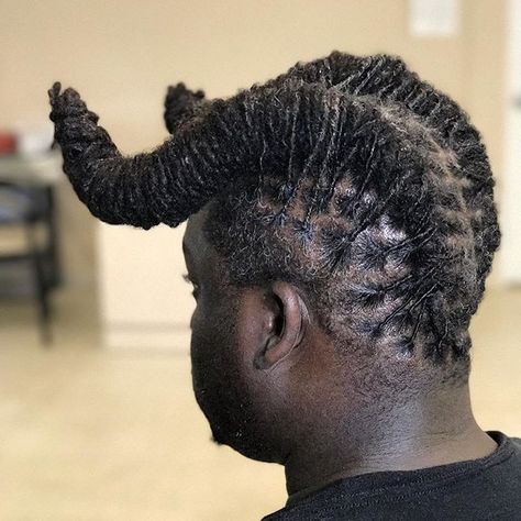 Horn Hairstyle, Horns Hairstyle, Messed Up Hair, Mens Twists Hairstyles, Dread Hairstyles For Men, Halloween Hairstyles, Dread Styles, Dreadlock Hairstyles For Men, Hairstyle Men