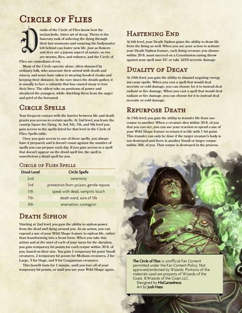 Necromancy Spells, Druid Circle, Dnd Druid, D D Classes, Dnd Classes, Dnd Funny, Dnd Monsters, Fantasy Games, Dragon Age