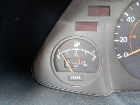 My fuel gauge has a second smaller fuel gauge inside. Fuel Gauge, Car Fuel, Vehicle Gauge, Interesting Stuff, How Many, Fuel, Quick Saves