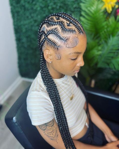 Feed Ins Braids, Cornrow Hairstyles Natural Hair, Black Cornrow Hairstyles, Stitch Feed In Braids, Bday Hairstyles, Braids 2023, Natural Cornrow Hairstyles, Braided Cornrows, Hair Cornrows