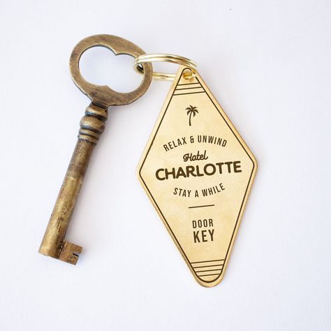 Coastal Hotel, Antique Hotel, Retro Hotel, Hotel Keychain, Hotel Operations, Business Branding Inspiration, Vintage Hotel, Vintage Hotels, Gold Key