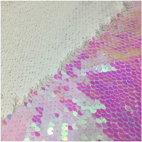 Amazon.com: LQIAO Mermaid Sequin Fabric Color Changing Reversible Shimmer Flip Up Fabric Emboriderly Sold by Half of Yard Changed White : Electronics Mermaid Acrylic Nails, Mermaid Sequin Fabric, Mermaid Fabric, Sensory Art, White Mermaid, Large Sequins, Create Picture, Sensory Room, Diy Fan