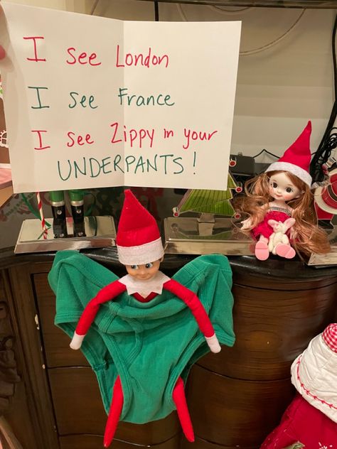 Elf on the shelf hiding in underpants Ideas To Hide Elf On The Shelf, Bedroom Elf On The Shelf Ideas, Hiding Spots For Elf On The Shelf, Christmas Elf Hiding Ideas, Fun Places To Hide Your Elf On The Shelf, Places To Put The Elf On The Shelf, Good Hiding Spots For Elf On The Shelf, Elf In Kids Bedroom, Elf Spot Ideas