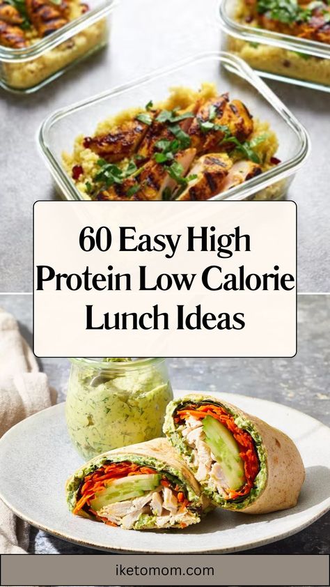 Looking for easy high-protein, low-calorie lunch ideas?  These healthy and delicious meals will keep you full and energized without the extra calories! Perfect for meal prep, weight loss, and busy days. From protein-packed salads to flavorful wraps and nourishing bowls, these recipes are quick, satisfying, and nutritious. High Protein Low Calorie Lunch, Nourishing Bowls, Calorie Lunch Ideas, Low Calorie Lunch Ideas, Low Calorie Lunch, High Protein Lunch Ideas, Low Calorie Lunches, High Protein Lunch, Protein Lunch