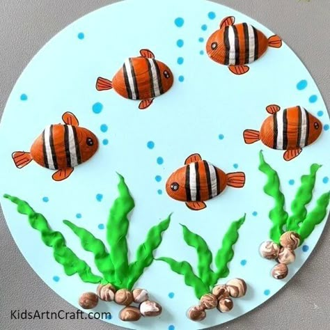 Shell Crafts Kids, Aesthetic Rock Painting Ideas, Aesthetic Rock Painting, Pista Shell Crafts, Craft Work For Kids, Stones Aesthetic, Easy Art For Kids, Shell Craft, Waste Material