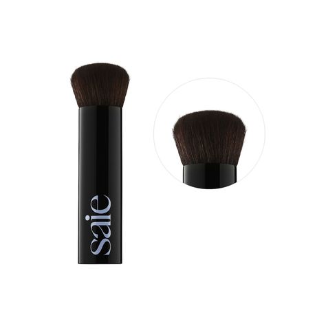 What it is: A dense yet flexible foundation brush with ultrasoft bristles designed to flawlessly blend liquid formulas. Brush Formulation: LiquidBrush Coverage: BuildableBristle Type: Synthetic Ingredient Callouts: Free of parabens, formaldehydes, formaldehyde-releasing agents, phthalates, mineral oil, retinyl palmitate, oxybenzone, coal tar, hydroquinone, sulfates SLS & SLES, triclocarban, triclosan, and contains less than one percent synthetic fragrance. It is also cruelty-free.What Else You N Saie Makeup Brush, Brushes For Foundation, Blend Makeup Brush, Best Foundation Brush, One Percent, Sephora Beauty, Foundation Brush, Makeup Items, Makeup Brush Set