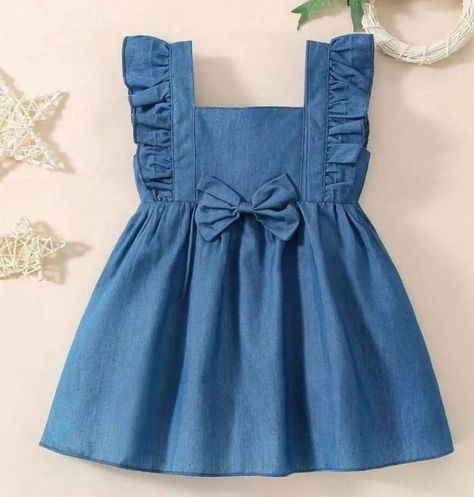 Vestiti In Jeans, Kids Dress Collection, Kids Frocks Design, Kids Dress Wear, Baby Dress Design