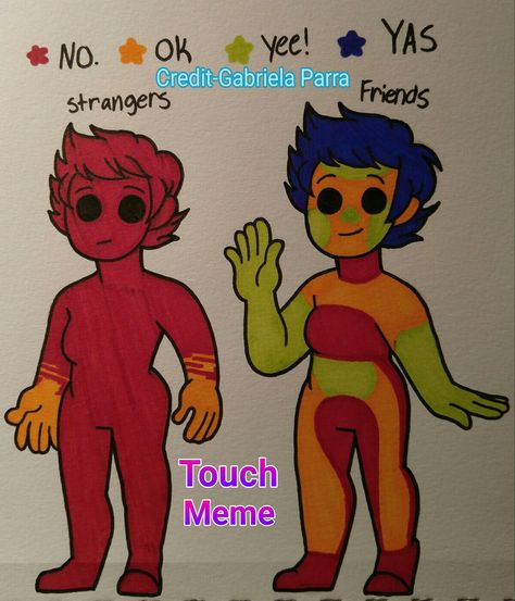 Touch meme of myself. (With friends the red on the neck and feet is because I'm hella ticklish there.) Touch Me Challenge Draw, Communism Propaganda, Touch Meme, True Statements, Artistic Inspiration, Touch Me, Art Challenge, Artist Inspiration, Brain