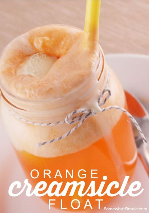 Orange Float Vanilla Ice Cream, Float Drinks, Creamsicle Float, Orange Creamsicle Smoothie Recipe, Orange Creamsicle Drink, Creamsicle Drink, Orange Creamsicle Smoothie, Ice Cream Bar Recipe, Creamsicle Smoothie