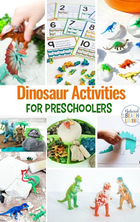 These Dinosaur Activities are perfect for a Dinosaur Preschool Theme and imaginative play with a wide variety of Dinosaur Activities for Preschoolers your children will have a blast. 25+ Dinosaur Preschool Activities for hands on science, sensory activities, Dinosaur Lesson Plans and more.  #preschool #preschoolactivities Dinosaur Activities For Preschool, Homeschooling Prek, Dinosaur Preschool, Dinosaur Lesson, Dinosaur Theme Preschool, Dinosaur Activities Preschool, Dinosaurs Preschool, Theme Preschool, Playdough Activities