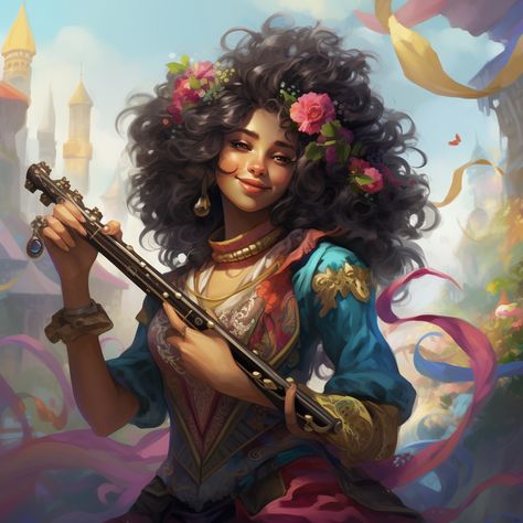 Character Concept Design. DnD, Bard woman, flute, festival. Dnd Flute, Half Elf Bard Female, Gnome Female Dnd, Ghostwise Halfling, Female Bard Character Design, D&d Bard, Bard Dnd Character, Bard Dnd Character Design, Bard Oc