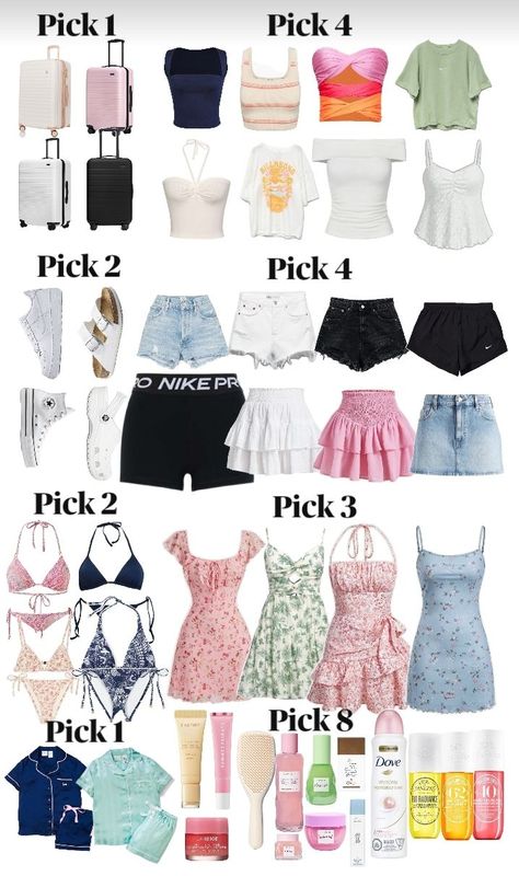 Pack With Me For Hawaii, Hawaii Packing List Outfits, Choose Your Outfit Aesthetic, Pick Ur Outfit, Pick A Outfit, Pack For Hawaii, Preppy Inspiration, Casual Preppy Outfits, Trendy Outfits For Teens