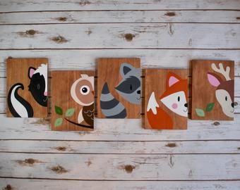 Baby Nursery Wall Art, Owl Nursery, Forest Nursery, Woodland Forest, Pet Signs, Forest Animal, Woodland Nursery Decor, Forest Friends, Baby Bedroom