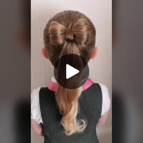 Cute Bow Hairstyle, Kids Updo Hairstyles, Bow Hairstyles, Barbie Film, Girls Updo, Cute Toddler Hairstyles, Easy Hairstyles For Kids, Barbie Hairstyle, Hairstyles Design