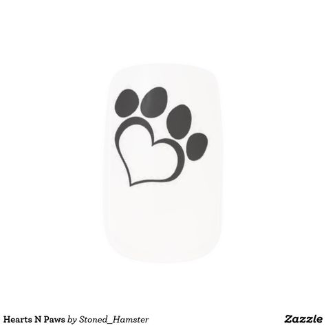 Paw Sketch, Paw Print Nails, Coffin Nails Ombre, Pawprint Tattoo, Cute Hand Tattoos, Hand And Finger Tattoos, Sweet Tattoos, Heart Nail Art, Minx Nails