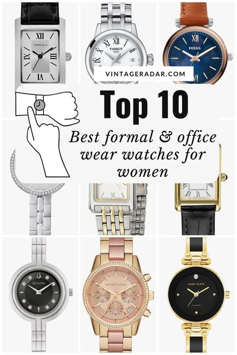 Top 10 Best Formal Watches for Women | Office Wear Watches for Women – Vintage Radar Women Watch Collection, Elegant Watches Women Classy, Women Office Wear, Elegant Watches Women, Formal Office Wear, Casio Digital, Wear Watch, Colour Combinations Fashion, Formal Office