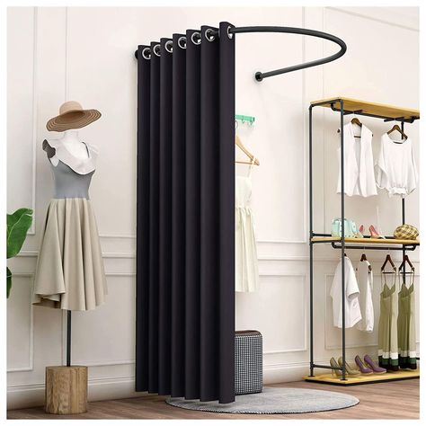 Store Fitting Room, Portable Dressing Room, Boutique Dressing Room, Curtain Hanging, Fitting Room, Quality Curtains, Green Room, Changing Room, Boutique Interior