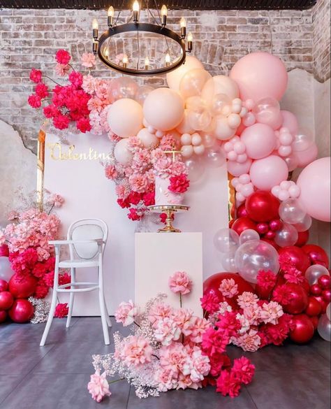 OH BABY!! I am loving everything about this backdrop🤎💙@inthewild.eventsandstyling . . #babyshowerpartyideas #eventplanning #babyshowergoals #babyshowerideas #balloons #decor #balloonwalls #balloongarland #ohbabyshower Valentines Decor Ideas, Pink Birthday Party Ideas, Red Party Themes, Pink Birthday Theme, Red Party Decorations, Pink Flamingo Party, Valentines Birthday Party, Pink Party Theme, Spring Birthday Party