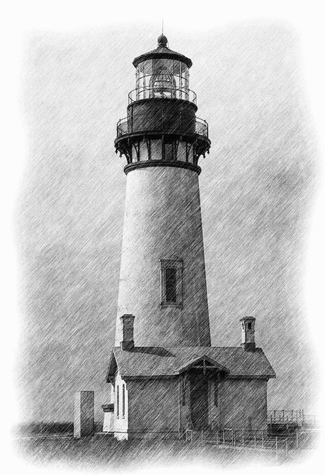 Lighthouses on Behance Pencil Shading Landscape, Lighthouse Drawing, Easy Pencil Drawings, Landscape Pencil Drawings, Navi A Vela, Lighthouse Painting, Lighthouse Pictures, Lighthouse Art, Landscape Sketch