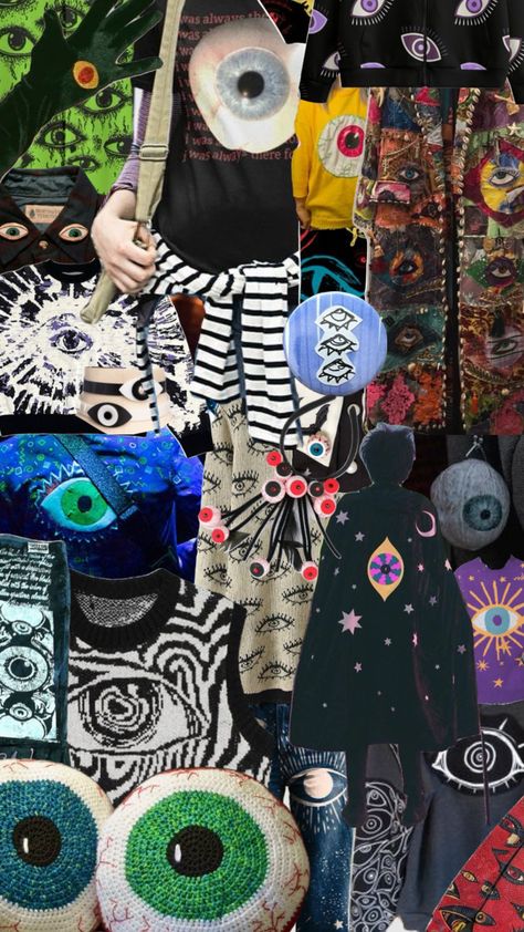 Eye themed clothing #fashion #fashioninspo #eyes #eye #eyeball #weirdcore Weirdcore Fashion, Weirdcore Clothes, Weirdcore Outfits, Weird Fashion, Weird Dreams, Art Clothes, Collage Art, Fashion Inspo, Collage