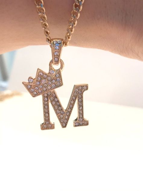 M ♡, Letter M Necklace, Necklace Name Design, M Letter Design, M Letter Images, The Letter M, Initial M, Glittery Wallpaper, M Necklace