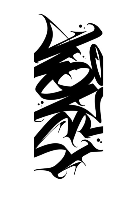 Calligraffiti Tattoo, Art Graf, Abstract Calligraphy, Dragon Tattoo For Women, Blackout Tattoo, Calligraphy Tattoo, Muster Tattoos, Graffiti Logo, Graffiti Lettering Fonts