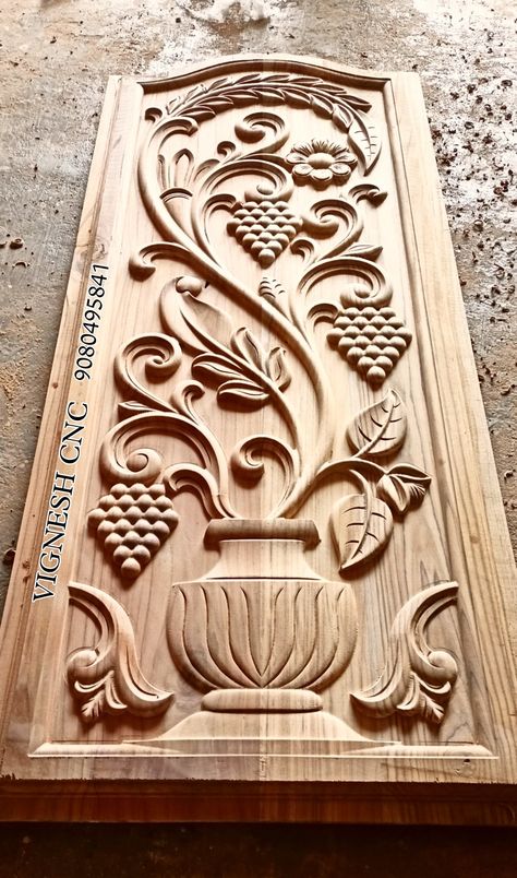 Main Door Design Photos, Beautiful Paintings Of Nature, Home Window Grill Design, Wood Carving Art Sculpture, Door Design Photos, Single Door Design, Wood Carving Furniture, Front Door Design Wood, Door Handle Design