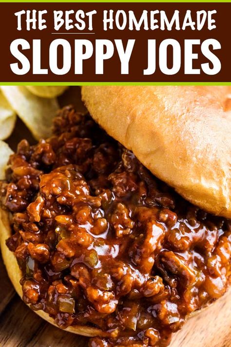 Perfect for quick dinner, these family-favorite homemade sloppy joes are ready in 30 minutes or less!  The silky rich sauce is ultra flavorful with a zesty kick! #sloppyjoes #weeknight Sloppy Joe Recipe Easy, Homemade Sloppy Joe Recipe, Sloppy Joe Recipe, Ziti Recipe, Mississippi Roast, Homemade Sloppy Joes, Joe Recipe, Sloppy Joes Recipe, Hamburger Recipes