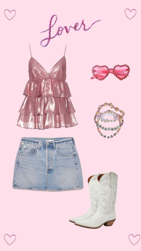 Lover | Eras Tour Outfit | Taylor Swift 🦋💗🎀⭐️ Vans Era Outfit, Lover Eras Tour Outfit, Eras Tour Outfit Taylor Swift, Lover Eras Tour, Taylor Swift Halloween Costume, Consert Outfits, Disco Party Outfit, Americana Outfits, Girls Party Outfits