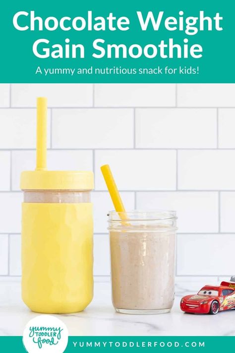 Learn how to make a yummy weight gain shake for kids with simple ingredients that pack a serious nutritious punch. Pediasure copycat recipe! Homemade Pediasure For Kids, Toddler Weight Gain Smoothie, High Calorie Smoothies For Kids, Weight Gain Smoothie For Kids, Pediasure Recipe Kids, Kids Protein Shake, Weight Gain For Kids, Weight Gain Shake, Best Vegetarian Protein