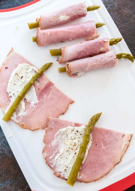 Ham Appetizers, Asparagus Appetizer, Ham Roll Ups, Asparagus Rolls, Party Finger Food, Asparagus Wraps, Pickled Asparagus, Baked Asparagus, Low Carb Appetizers