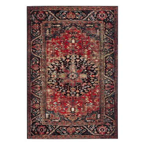 Safavieh Vintage Hamadan Thoros Framed Medallion Rug, Red West Indies Living Room, Howls Room, Mood Living Room, Grey And Red Living Room, Island Colors, Antique Medallion, Red Living Room, A Place Called Home, Red Living