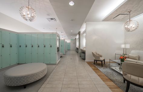 Regardless of all the great staff members, equipment and classes you put in place to attract members, you could be losing the member experience battle in a place you never expected: your locker rooms. Gym Showers, Locker Designs, Gym Lockers, Shower Columns, Room Tiles, White Laminate, Changing Room, Health Club, Room Planning