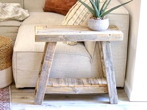 Rustic Side Table Tall End Table, Tall End Tables, Rustic Side Table, Living Room End Tables, Wood End Tables, Coffee And End Tables, Gracie Oaks, A Frame, End Table