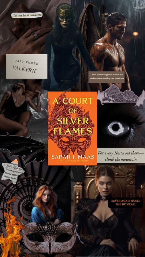 a court of silver flames A Court Of Silver Flames, Silver Flames, Fiction Books Worth Reading, Book Instagram, A Court Of Mist And Fury, Sarah J Maas, Sarah J, I Love Books, Poetry Books