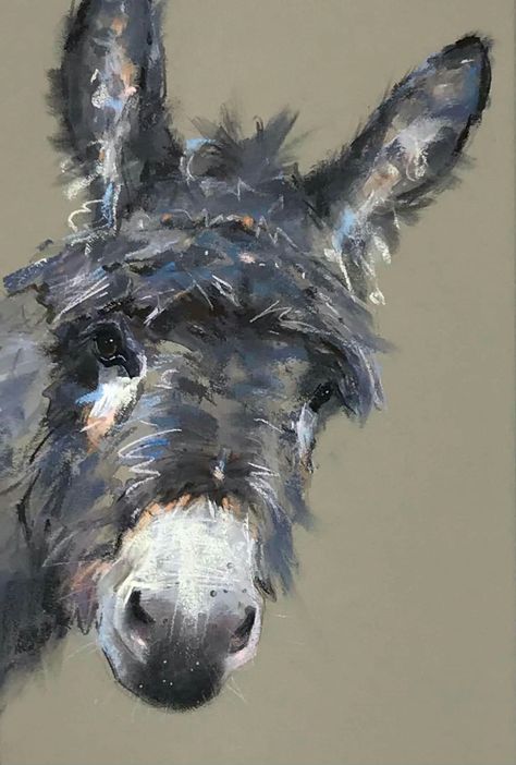 Animals In Art, African Animals Photography, Donkey Drawing, Farm Animal Paintings, Abstract Animal Art, Animal Illustration Art, Pastel Landscape, Watercolor Horse, British Wildlife