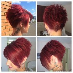 Short Red Hair Pixie Undercut, Short Red Hair Pixie, Short Red Hairstyles, Funky Short Hair, Short Red Hair, Short Sassy Hair, Super Short Hair, Pixie Hair, Edgy Short Hair