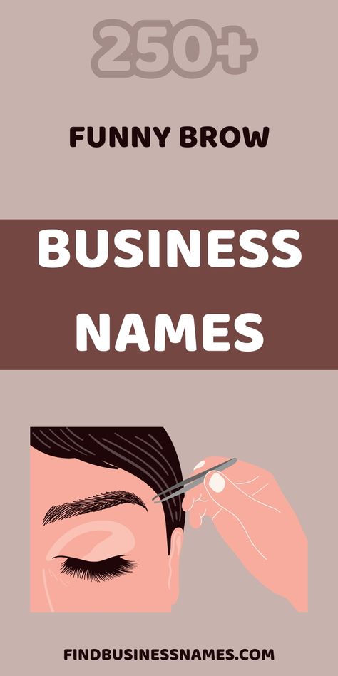 Check out these hilarious funny brow business names that will make your clients smile while getting their brows on fleek! 

Perfect for standing out in the beauty industry and attracting attention with a touch of humor. 

#FunnyBrowBusinessNames Eyebrow Quotes Funny Humor, Brow Studio Name Ideas, Brow Names Ideas, Pmu Business Names, Brow Business Names, Brow Studio Ideas, Funny Eyebrows, Brow Business, Eyebrow Quotes