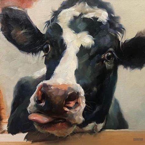 Cow Paintings On Canvas, Playful Painting, Cow Drawing, La Art, Nyc Art, Farm Art, Cow Painting, Cows Funny, Cow Art