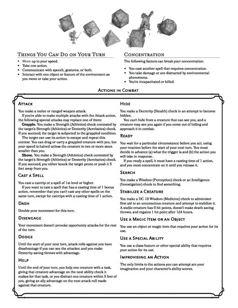 handy sheet of actions for dnd Dnd Handouts, Dnd Skills, How To Play Dnd, Dnd Notes, Dnd Dm, Dungeons And Dragons Rules, Dnd Druid, Dnd Character Sheet, Dungeon Master Screen