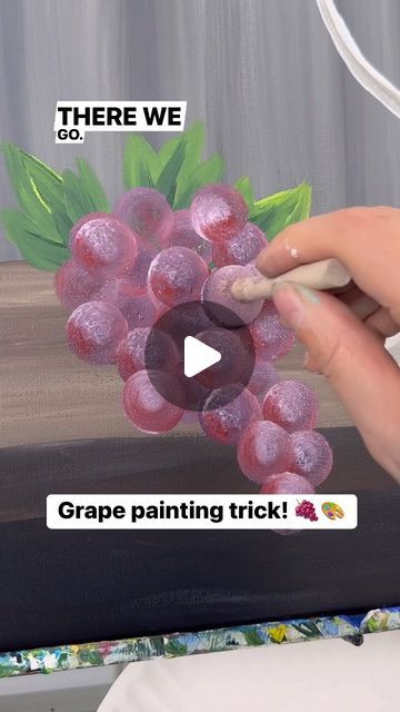 Emily Seilhamer on Instagram: "[clip] How to paint grapes! 🎨#tipsandtricks #paintingtips #beginner #easypainting #howto" Grape Painting Easy, Painting Fruit Easy, Grapes Watercolor Painting, Pictures Of Grapes, Canvas Fruit Painting, Painting Ideas Fruit, Fruit Painting Easy, Painting Grapes, Grapes Painting