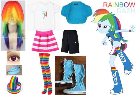 Rainbow Dash Eg, Rainbow Dash Cosplay, Cosplay Cute, Equestria Girl, Character Inspired Outfits, My Little Pony Drawing, Rainbow Dash, Equestria Girls, Cosplay Outfits